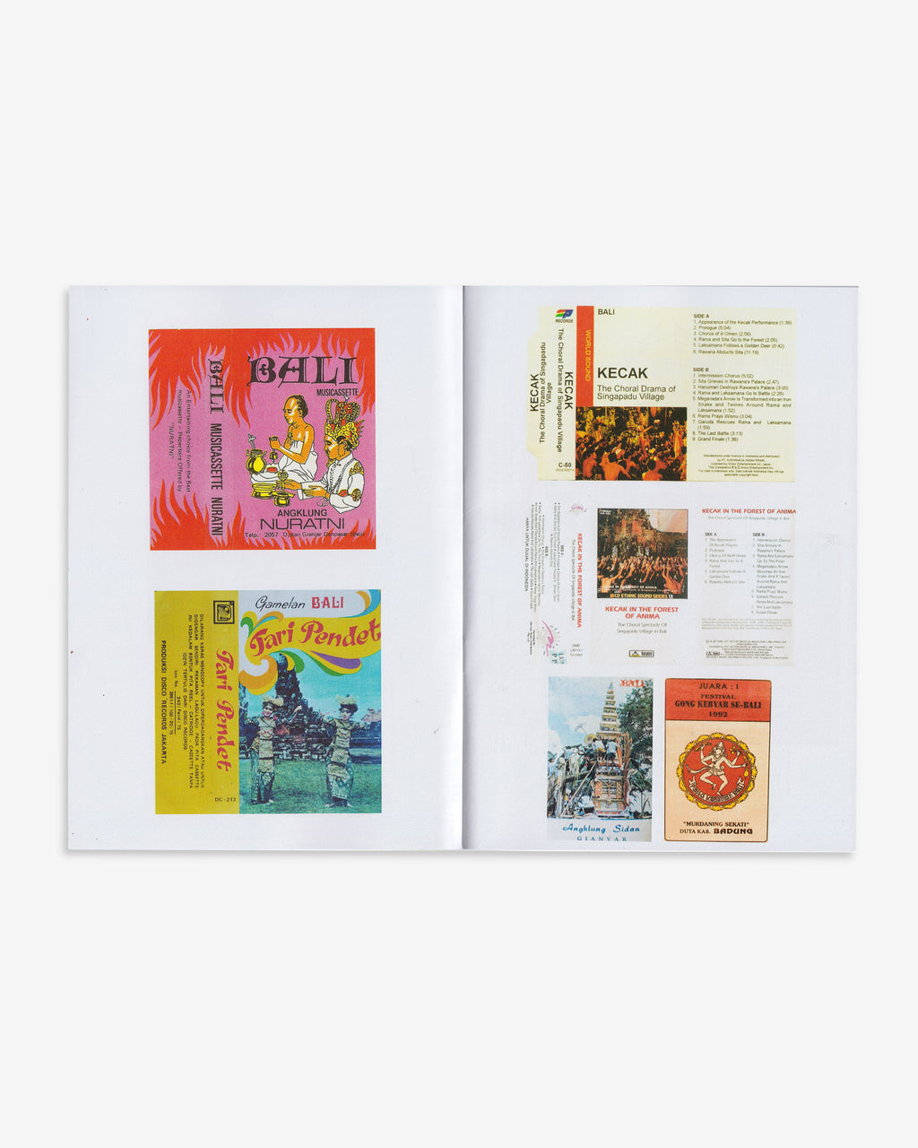 BALINESE CASETTE TAPE COVERS
